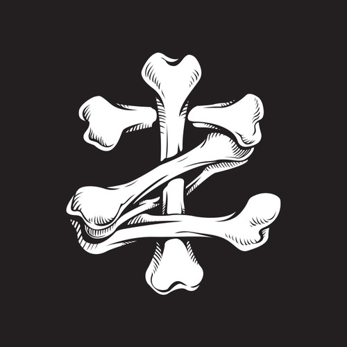 Logo t-shirt with the title 'bones'