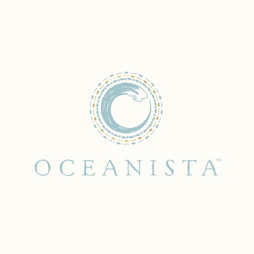 Beach logo with the title 'Oceanista'