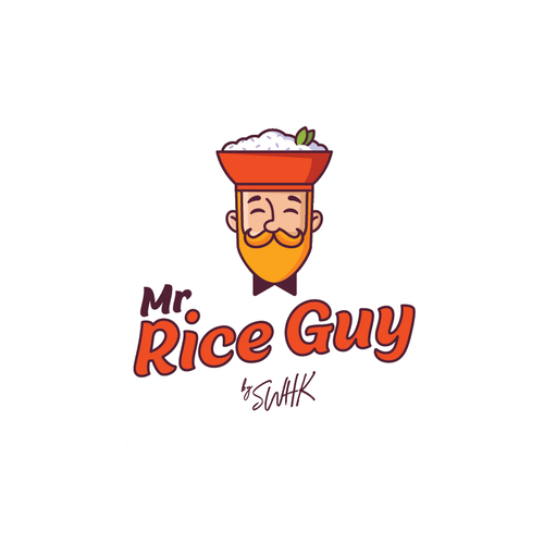 Guy logo with the title 'Logo concept for Mr. Rice Guy'