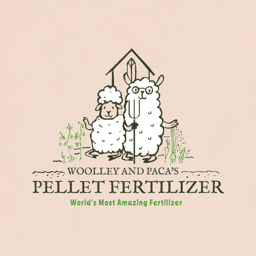 Design with the title 'Alpaca and sheep logo '