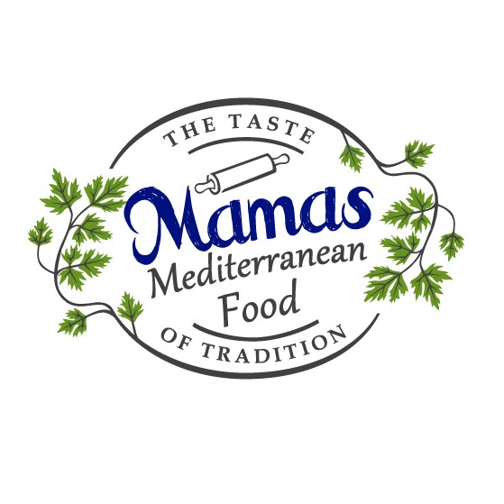 Mediterranean design with the title 'Mediterranean Food Logo'