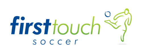 Soccer ball logo with the title 'Firsttouch soccer logo design'