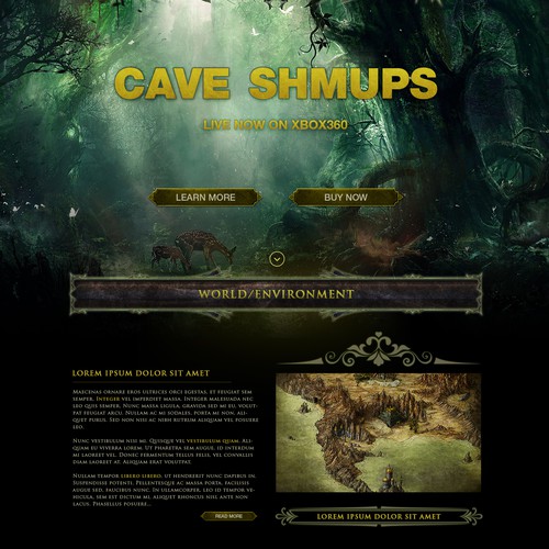 Console design with the title 'Console Game - Presentation Landing Page'