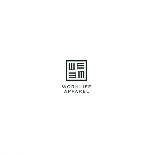 Male design with the title 'Bold Logo Concept for Worklife Apparel'