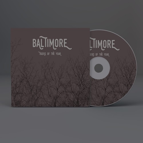 Band illustration with the title 'ALBUM COVER FOR BALTIMORE BAND'