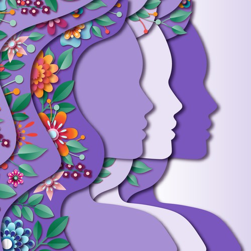 Women artwork with the title 'Women's history month'