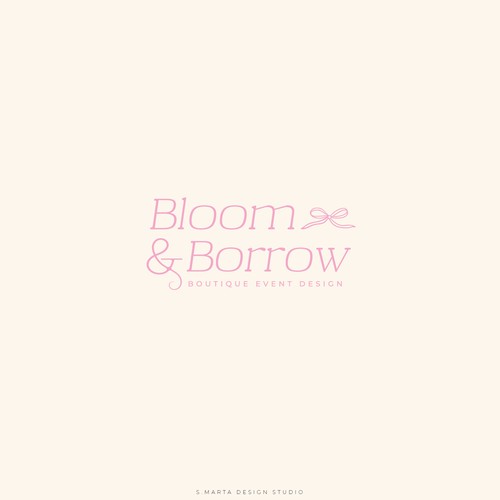 Event planning brand with the title 'Feminine Event Brand Logo'