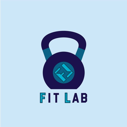 Kettlebell logo with the title 'Fortius - Blue'