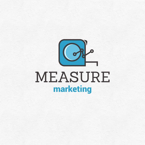 Measurement logo with the title 'Logo concept for marketing concpet.'