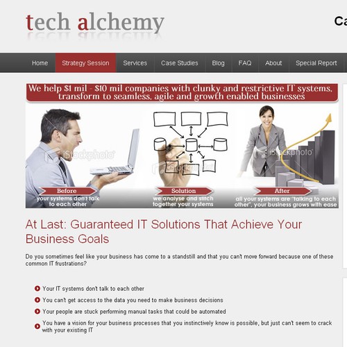 Logic design with the title 'relevant landing page image'