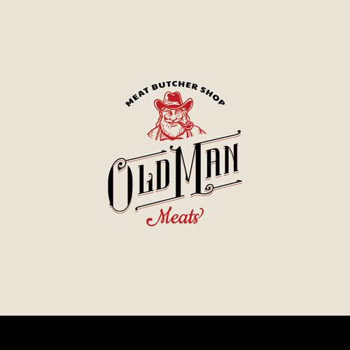 Victorian logo with the title 'Old Man meats logo'