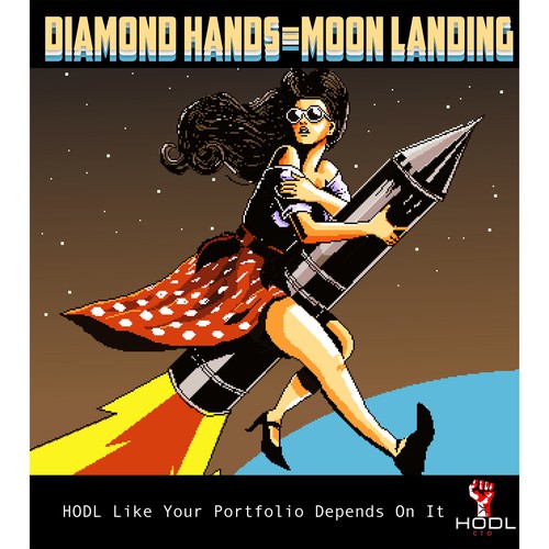 Cryptocurrency artwork with the title 'Pixel Art Retro Girl'