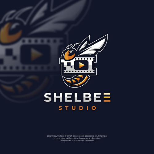 Video game logo with the title 'Logo concept for Shelbee Studio'