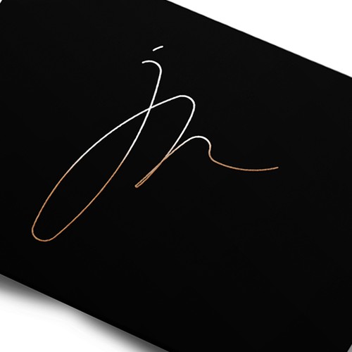 Perfume logo with the title 'An elegant, custom made hand written monogram for an organic, handcrafted cosmetic/perfume line.'