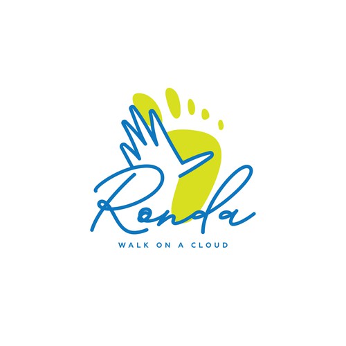 Foot logo with the title 'Logo for Reflexology practicer '