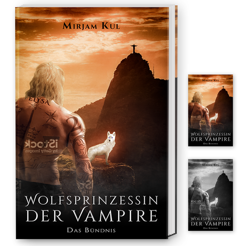 Vampire book cover with the title 'Book cover design'