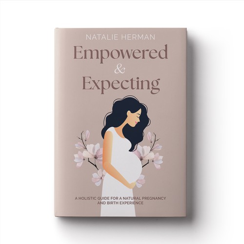 Feminine book cover with the title 'Empowered & Expecting'