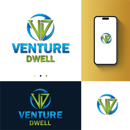 Builder logo with the title 'New Logo Design Concept of "Venture Dwell"'