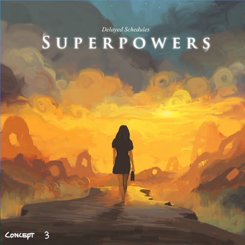 Sunset artwork with the title 'Superpowers'