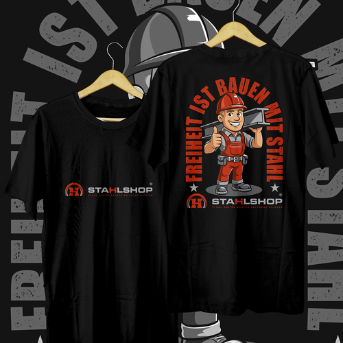 Construction t-shirt with the title 'Steel Spirit Tee – Freedom in Every Thread'