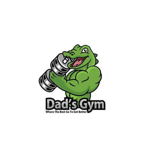 Alligator logo with the title 'Dad’s Gym'