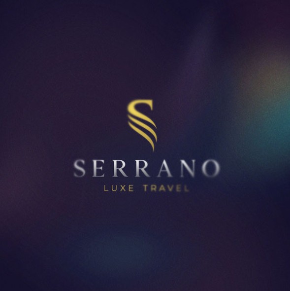 Destination logo with the title 'Luxury Travel Brandmark'