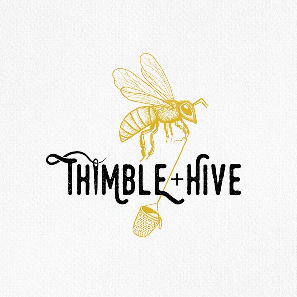 Honey design with the title 'Thimble + Hive'