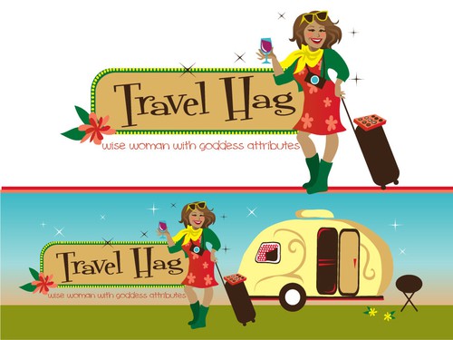 Camping design with the title 'New logo wanted for Travel Hag'