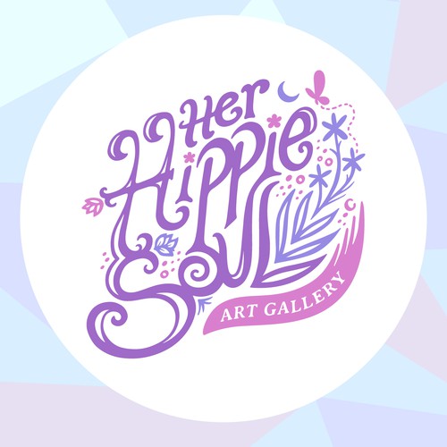Floral design with the title 'Her Hippie Soul Art Gallery'
