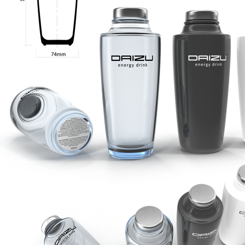 Bottle packaging with the title 'Bottles for Daizu high-end brand'