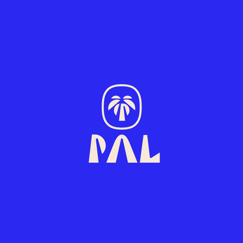 Palm tree design with the title 'Logo concept for coffeeshop and bakery Pal'