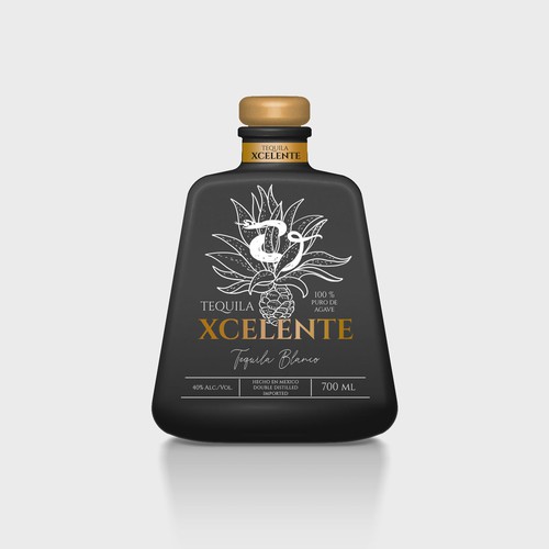 Agave design with the title 'Luxurious design for our premium spirit "Tequila Xcelente"'