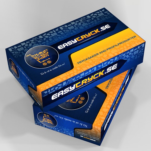 Industrial packaging with the title 'Design for product cartons.'