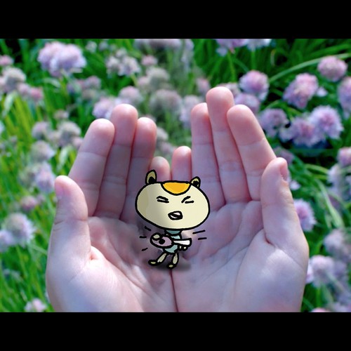 Augmented reality design with the title 'AR character design'