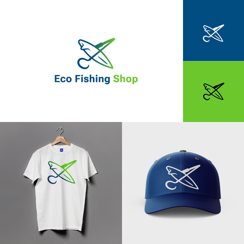 Logo with the title 'Eco Fishing Shop'