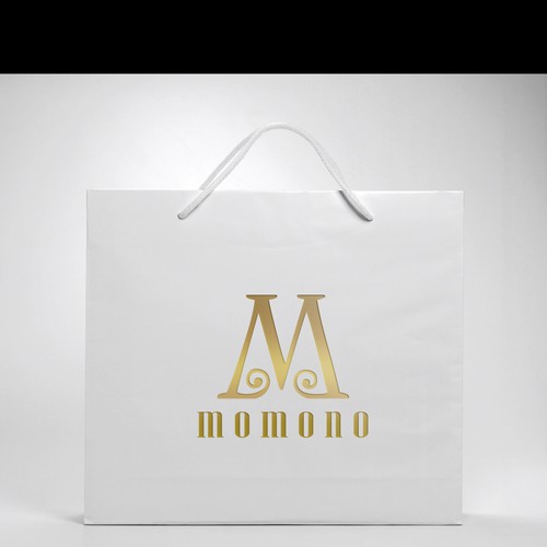 Footwear logo with the title 'Momono'