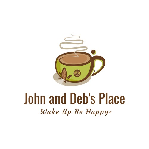 Freehand logo with the title 'John and Deb's Place'