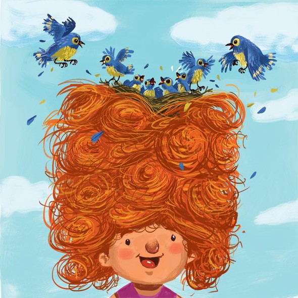 Picture book illustration with the title 'A Town Called Hairyscary (content)'