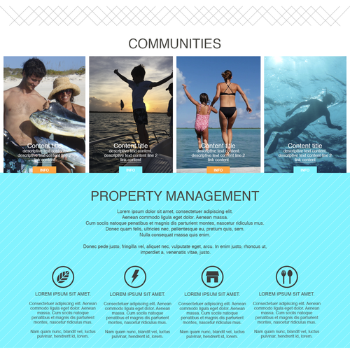 Vacation website with the title 'relaxing'