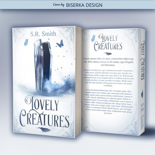 Fairy tale book cover with the title '𝗣𝗿𝗲𝗺𝗮𝗱𝗲 𝗖𝗼𝘃𝗲𝗿 By Biserka Design'