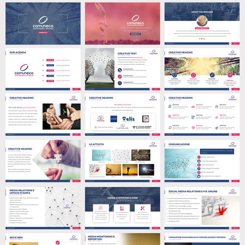 SEO design with the title 'PowerPoint Template for Comuneco'