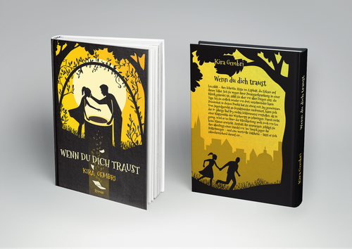 Whimsical book cover with the title 'Eye-catching cover image for a Young Adult Romance Book (E-Book and Print)'