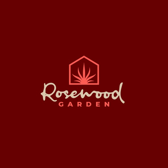 Greenhouse design with the title 'Logo for Rosewood Garden'