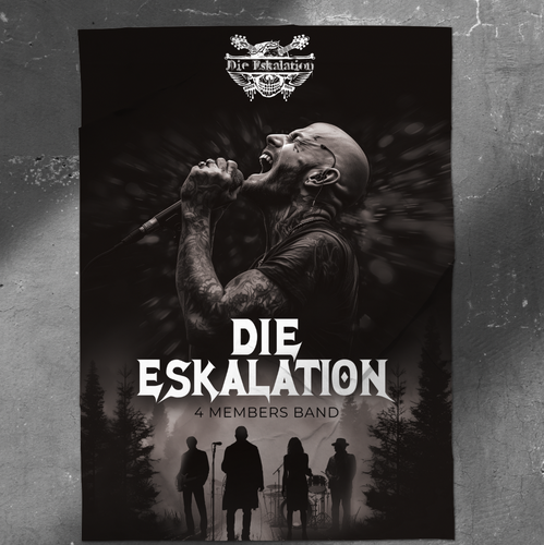 Metal band design with the title 'Music Band Poster'