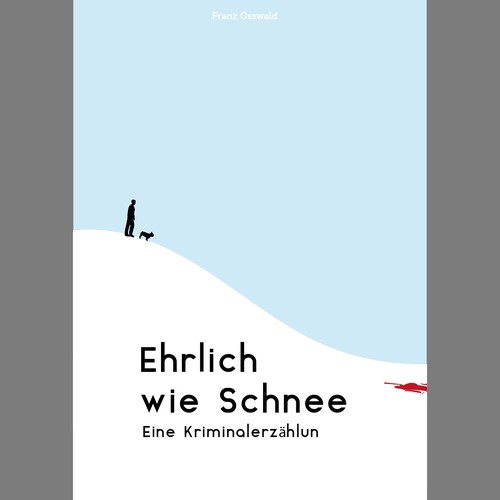 Dog book cover with the title '"As Honest as Snow" book cover for a crime story "'