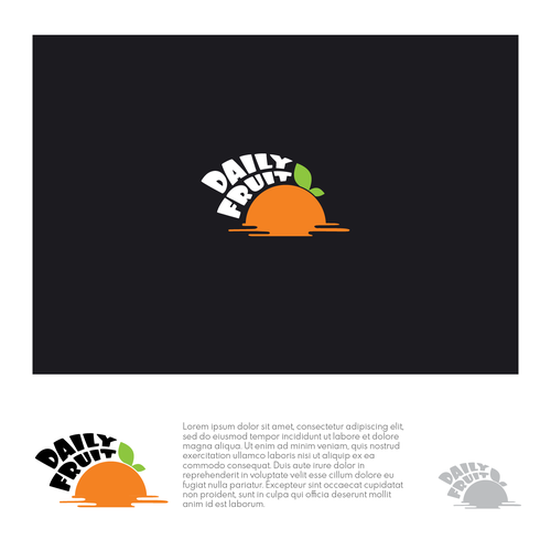 Corporate identity logo with the title 'Daily Fruit Logo'