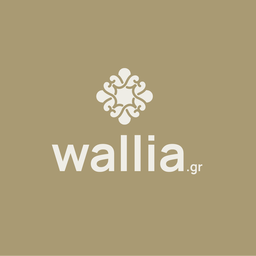 Flower logo with the title 'wallia.gr'