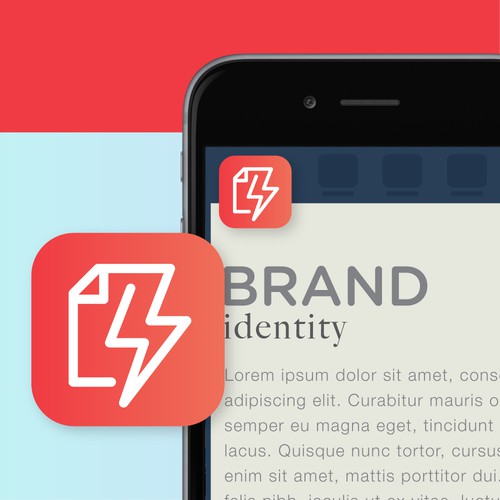 Pdf logo with the title 'App Logo & Icon'