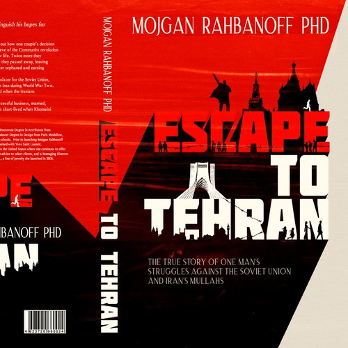 Poster book cover with the title 'Escape to Tehran'