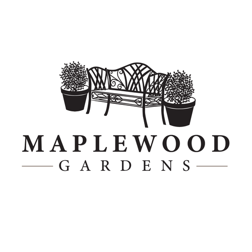 Wedding logo with the title 'Maplewood Gardens'